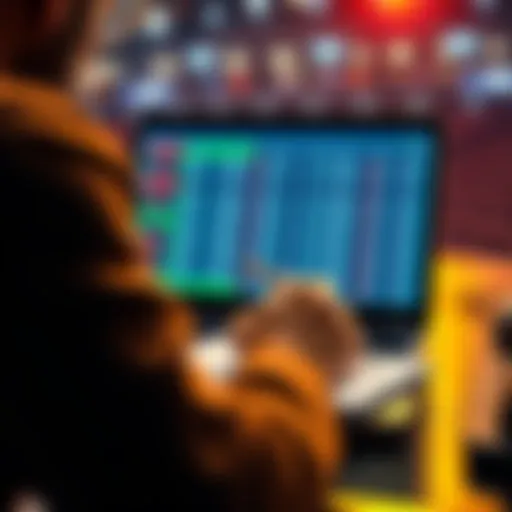 A person analyzing sports betting odds on a laptop with a notepad and pen, illustrating how parlay betting works.