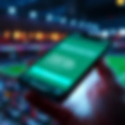 A smartphone displaying a betting app with partial cash out options highlighted, showing sports betting odds and cash out button