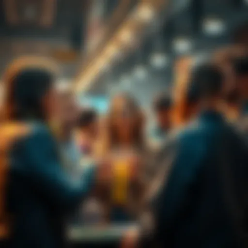 Group of people sharing opinions about placing a bet