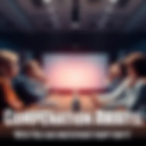 A group of people engaged in a serious discussion about compensation at a conference table