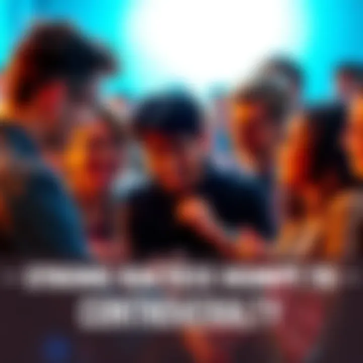 A diverse group of people engaged in a heated discussion about a controversial statement