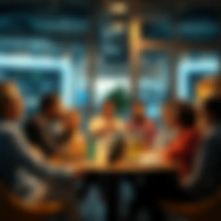 A group of people engaging in a lively discussion about current events in 2026, with diverse opinions and ideas shared around a table.