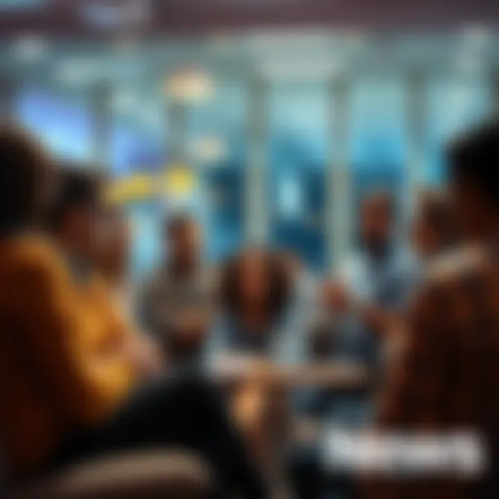 A diverse group of people sharing their opinions on contemporary issues in an informal setting.