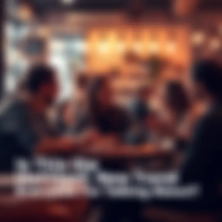 A group of friends chatting excitedly about the latest trend in a cozy cafe