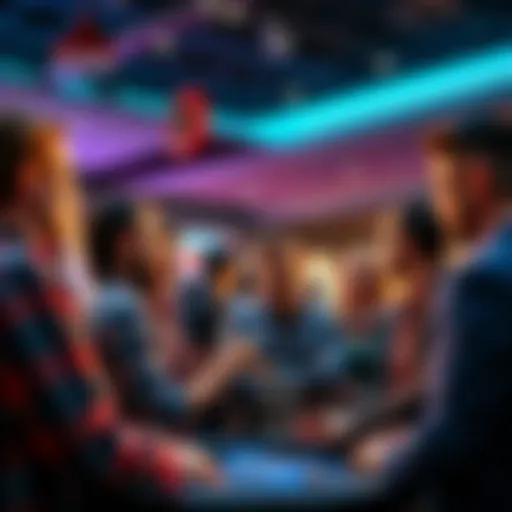 Group of people chatting about a new online casino on social media