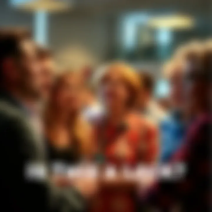 A group of people engaged in a serious discussion about a topic, with some looking thoughtful and others animated in conversation.