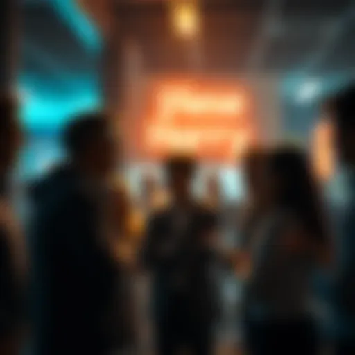 A group of people engaged in conversation about the phrase 'Please Harry', reflecting its influence on social interactions.