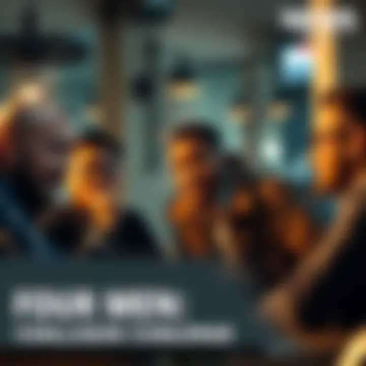 A group of three to four men talking and sharing their thoughts on friendship and commitments