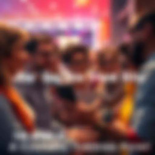 A group of people engaging in a lively conversation about a cultural trend, showing mixed reactions and expressions, some are excited while others appear skeptical.