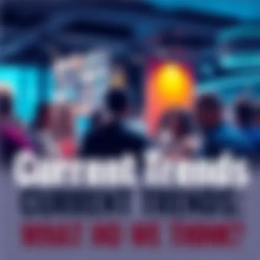 Group of people engaged in a conversation about trending topics and events