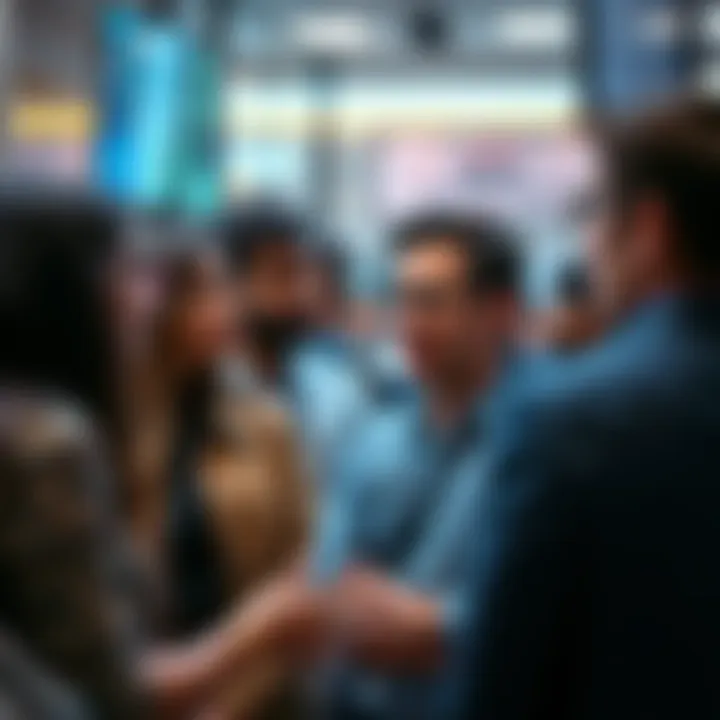 A group of people chatting and sharing bold opinions with expressive gestures, some showing their faces