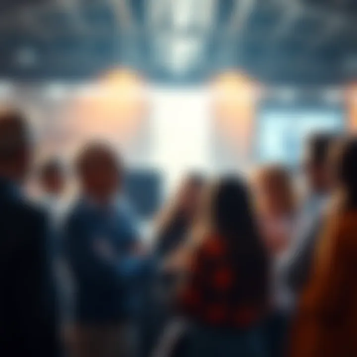 A group of people engaged in lively conversation, exchanging thoughts and ideas on various topics