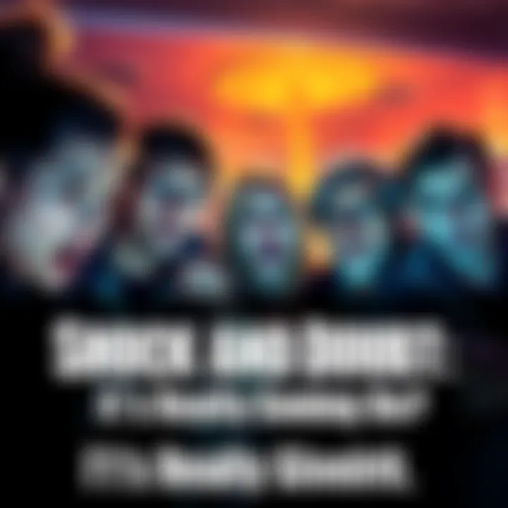 Surprised people looking at news Group of people expressing shock and skepticism while reading news on their phones