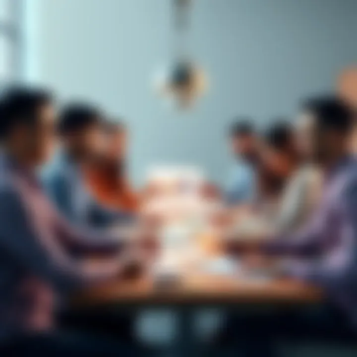 A diverse group of people collaborating around a table with charts and money symbols, showing teamwork and unity for financial success in 2026.