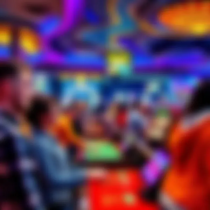 A group of people excitedly placing bets on various gambling games at a casino, showcasing their hopes of winning big.