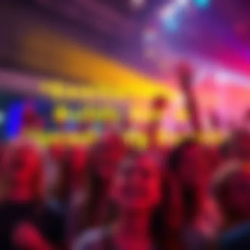 Group of excited people gathered, looking forward to an upcoming event with smiles and cheerful expressions.