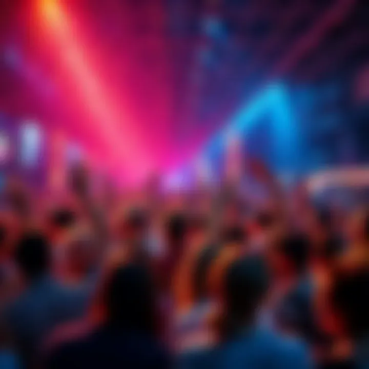 A crowd of happy people gathered, sharing excitement about the latest update, enjoying the moment together.