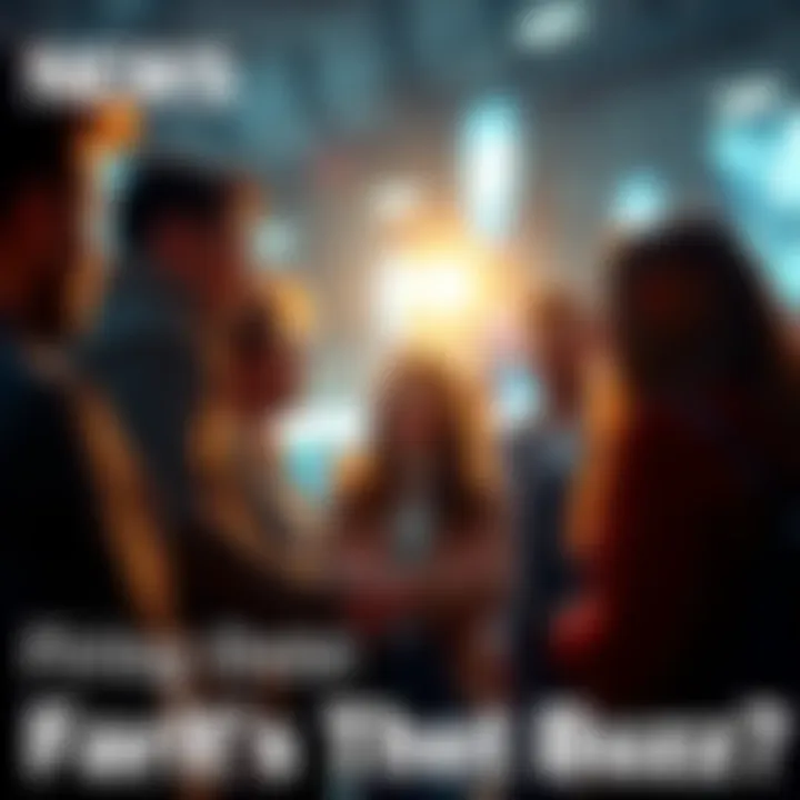 Group of people engaged in conversation about recent news