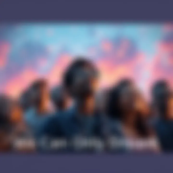 People Dreaming for the Future A diverse group of people sharing their dreams and aspirations for 2025, looking inspired and hopeful.