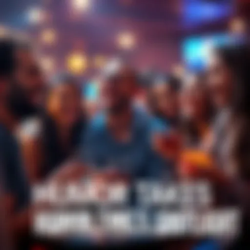 A group of friends laughing while sharing funny moments over drinks, illustrating the joy of humorous trends.