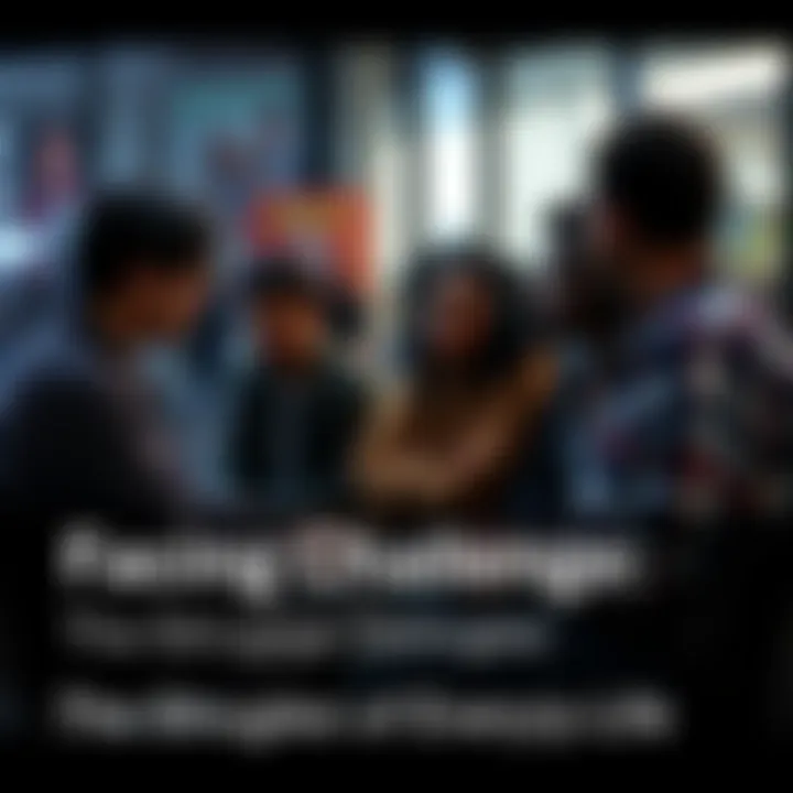 A diverse group of people sitting together, discussing their daily challenges and supporting one another