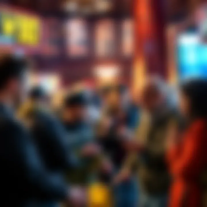 A group of people discussing their ticket hunting stories and strategies in a lively forum setting