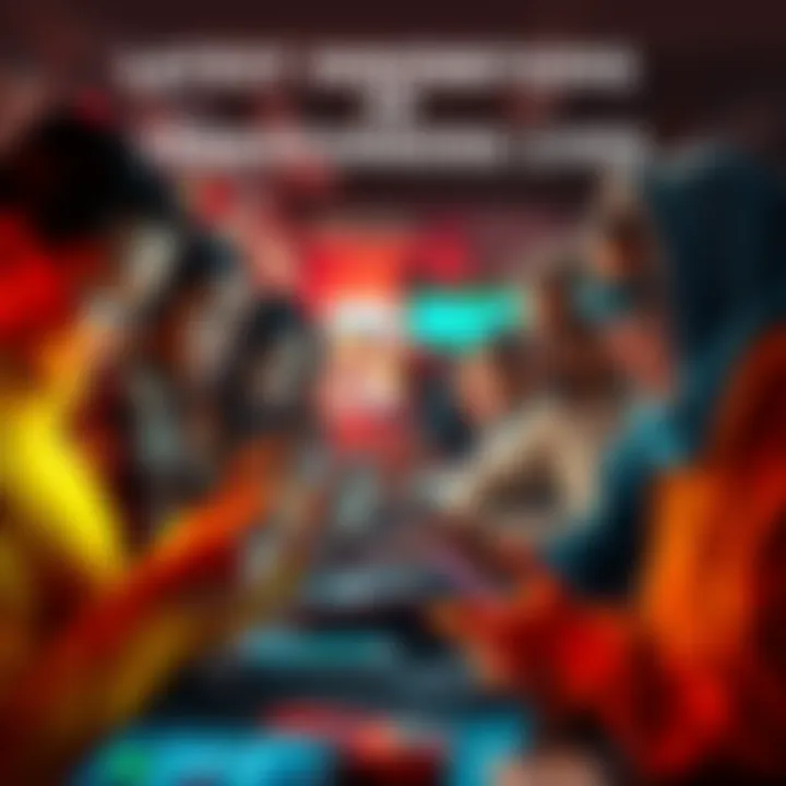 A group of people engaging with various tech gadgets, showing how technology enhances everyday activities