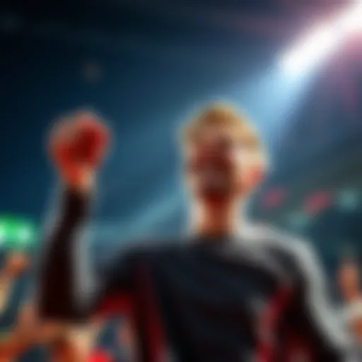 A person celebrating a betting win with a fist pump, showing excitement over a perfect 11 out of 11 betting record.