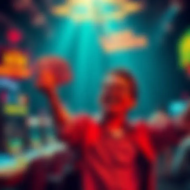 A person with a big smile holding cash, feeling accomplished after a winning streak.