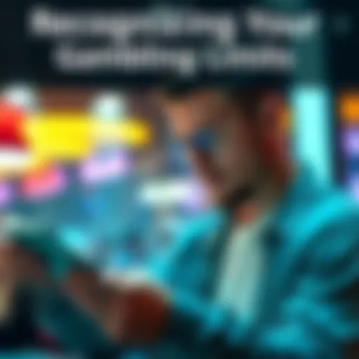 Person Checking Gambling Limits Individual looking at a checklist of gambling habits and limits