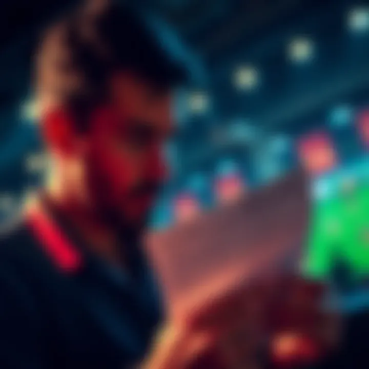 A person is looking thoughtfully at a betting slip, reflecting on a risky decision to cash out.