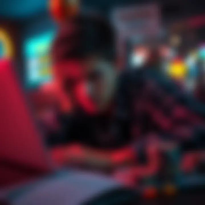 A person with a worried expression, staring at a laptop screen showing gambling websites, reflecting emotional turmoil and financial struggles