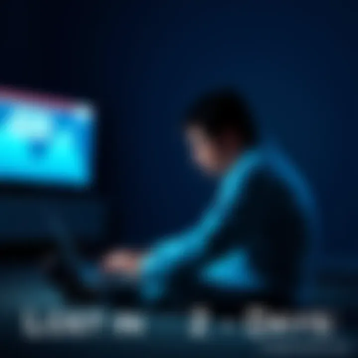 A person sitting alone with a distressed expression, looking at a laptop screen showing financial loss, symbolizing emotional pain and questioning their life choices after achieving sobriety.