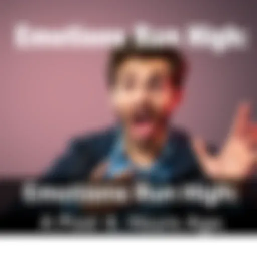 A person with a surprised expression, one hand on their heart and the other raised, showing intense emotion while saying a humorous phrase.