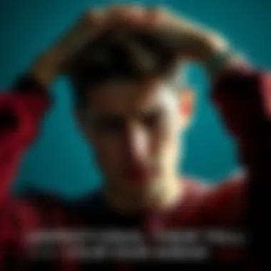 A person with a pained expression holding their head, symbolizing emotional distress and suffering.