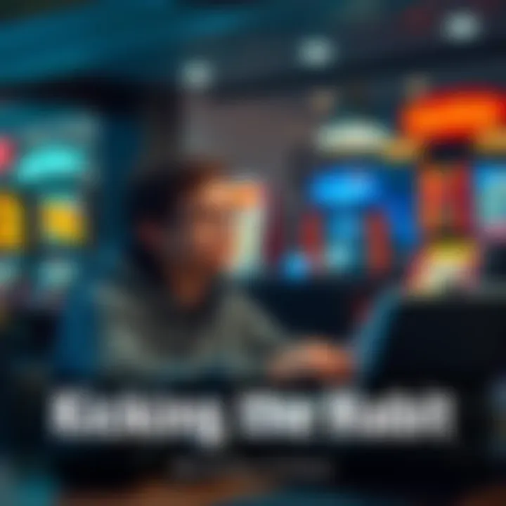 A person sitting at a desk with a journal, reflecting on their decision to overcome gambling addiction