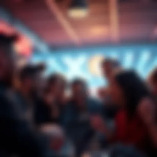 A person surrounded by friends, laughing and sharing a funny story about hitting multiple X's in one week.