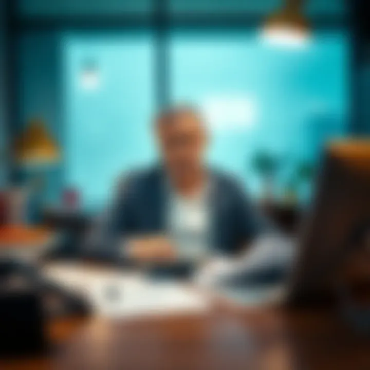 A person sitting at a desk with a calculator and paperwork, appearing confused about the impact of forfeiting a bonus on their finances.