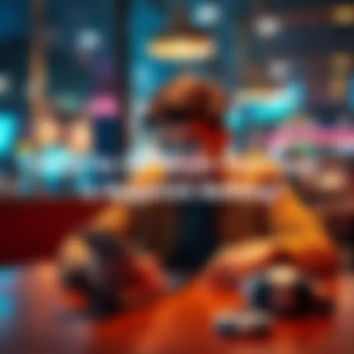 Individual sitting at a table, concerned while checking their betting account showing a negative balance on a smartphone