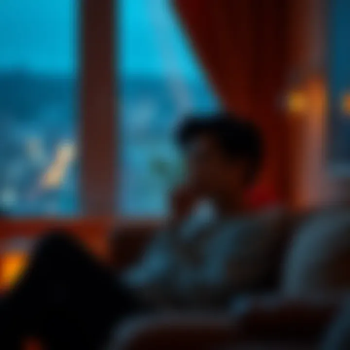 A thoughtful person sitting in a cozy setting, appearing contemplative as they reconsider previous statements and emotions about recent events.