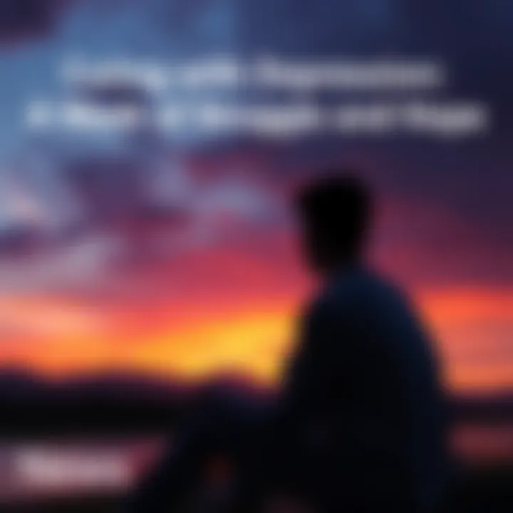 Person looking pensive with a sunset background Individual sitting alone, gazing thoughtfully at a sunset, reflecting on feelings of sadness and hope.