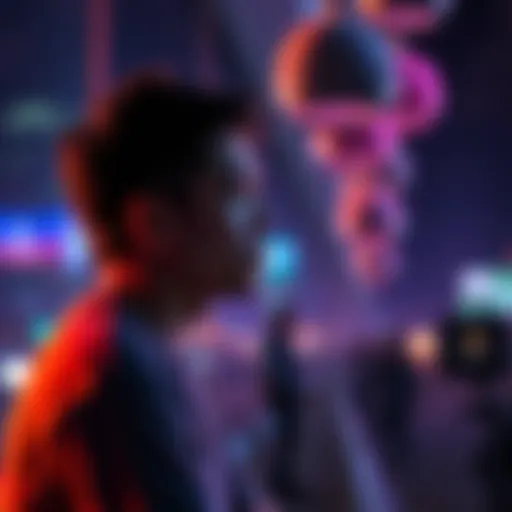 Individual pondering risky thoughts and choices in a thoughtful moment