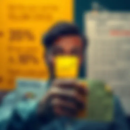 A person looking determined while holding a chart with a yellow status symbol, surrounded by motivational quotes and goals.
