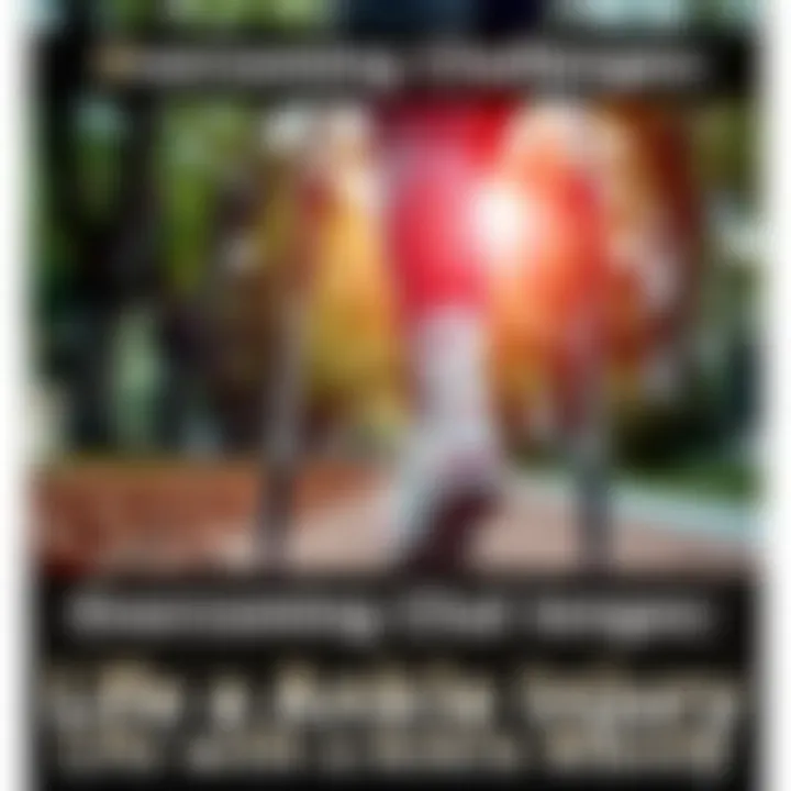 Individual with a bandaged ankle using crutches to walk in a park, showing determination and resilience after an injury.