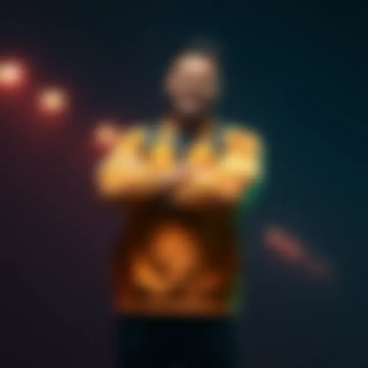 Person standing confidently A person with arms crossed and a proud smile, showing confidence and strength.