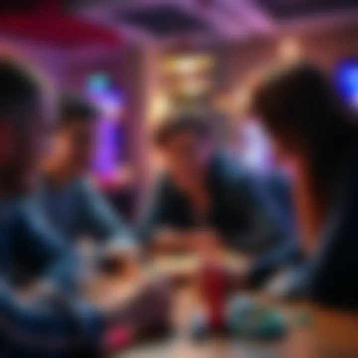 A person smiles while playing a board game with friends, engaging in a new hobby and having fun together.