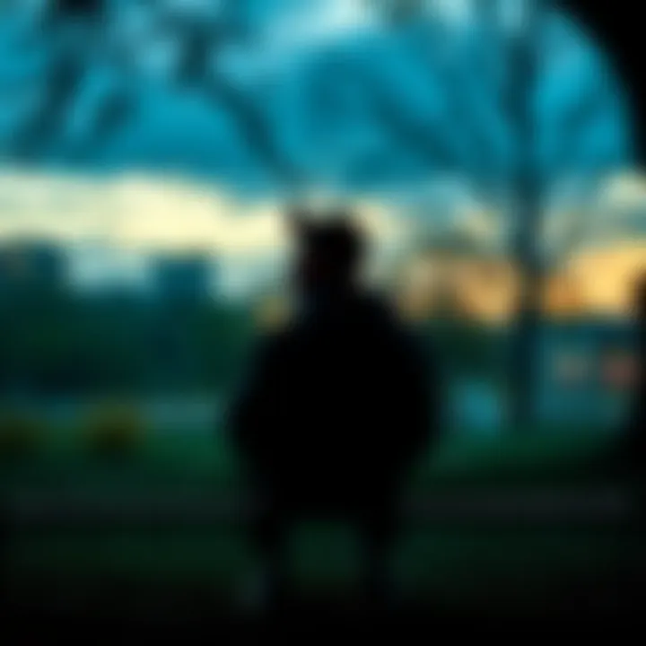 A person sitting on a park bench, looking contemplative as they gaze into the distance, symbolizing reflection and surrender.