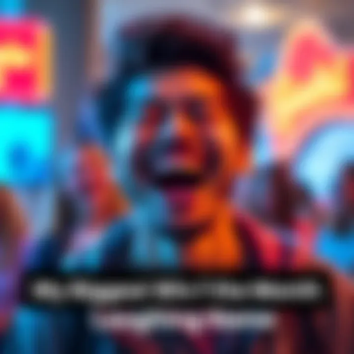 An individual smiles widely, celebrating a recent win with excitement and laughter