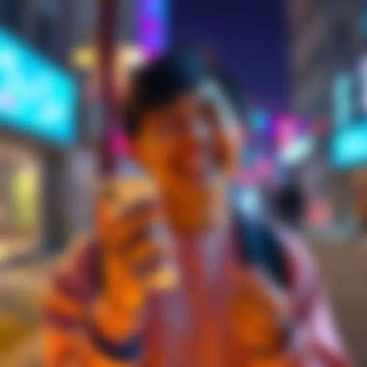 A person laughs while keeping their phone closed, showing a playful attitude about sharing their personal numbers.