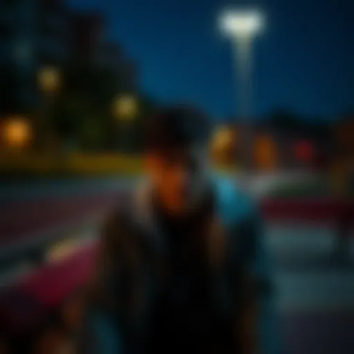 Individual sitting on a bench with a sad expression, reflecting on past losses and struggles